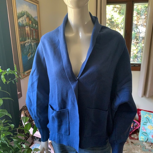 Blue Cardigan Sweater - Picture 4 of 16